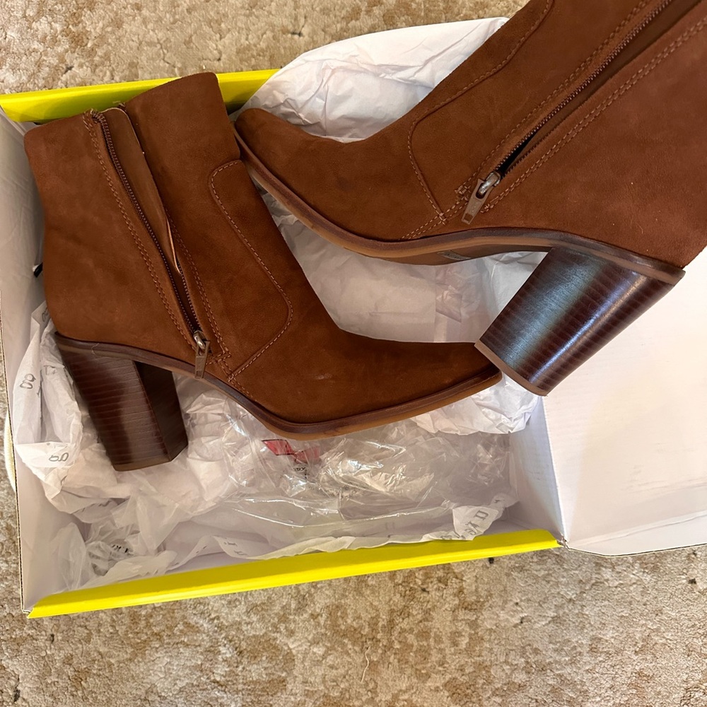 Western style suede boots worn one time. size 9.5 M.